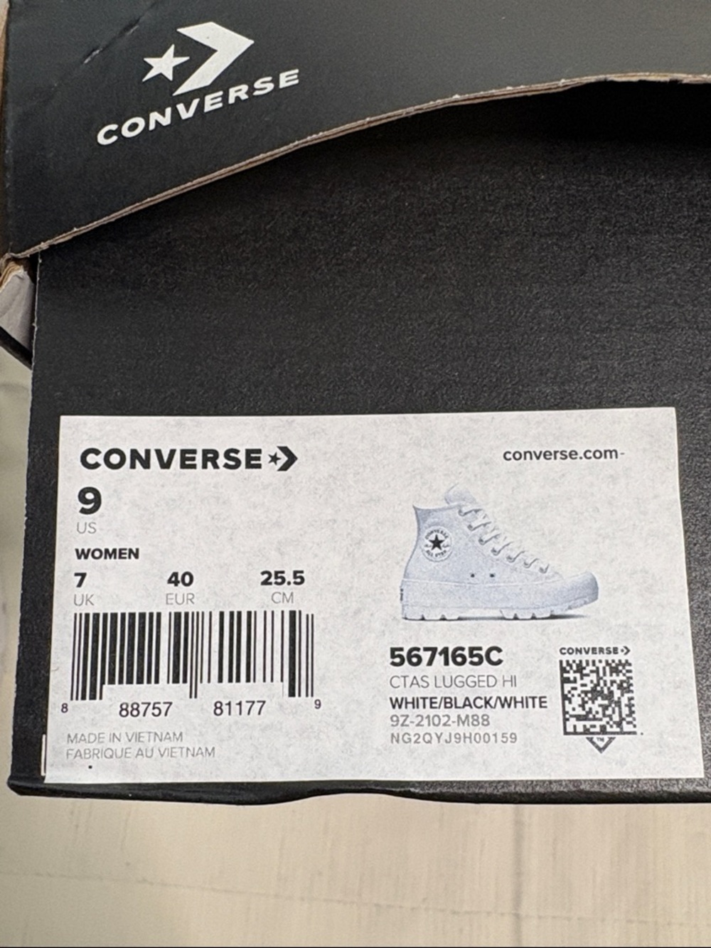 Converse Chuck Taylor Leather High Top Lugged Sole Sneakers - Picture 11 of 11